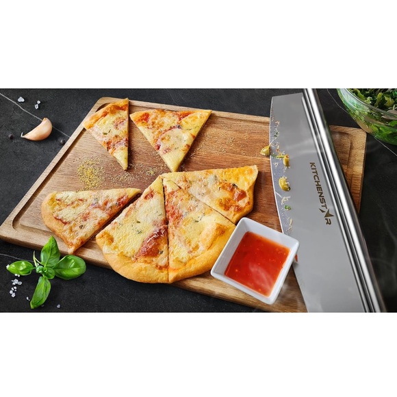 KitchenStar Stainless Steel Pizza Cutter Rocker - Picture 9 of 10